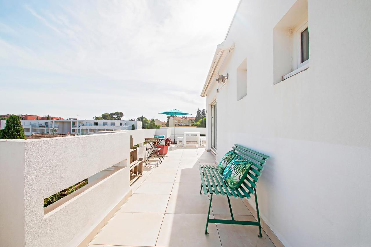 Duplex Toit Terrasse Vue Panoramique Montpellier Exterior foto